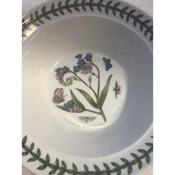 Portmeirion Botanic Garden Forget Me Not Rim Cereal Oatmeal Bowl Made In England - Picture 2 of 12